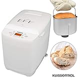 Kuissential 2-Pound Programmable Bread Machine w/Auto Fruit and Nut Dispenser, 13 Settings and 13-Hour Delay Timer