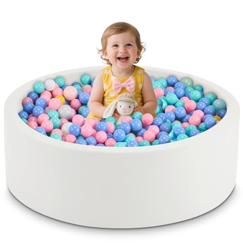 Aunekiv Piscina per palline in schiuma da 89,9 x 30 cm, per bambini dai 1 ai 3 anni, regalo ideale per ragazzi e...