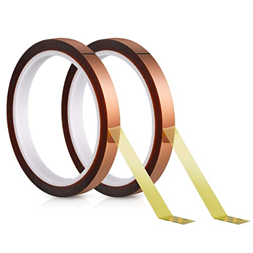 Coylbod Heat Tape,Heat Resistant Tape,Heat Transfer Tape,Thermal Tape,High Temperature Tape, No Residue10Mm X 33M Polyimide Tape For Sublimation,Masking, 3D Printing, Electric Task, Soldering #TOP10