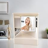 SEILETOO Non-Reversing Mirror, True Image Reflection, Precision True Images Real Reflection, Precision Glass Viewing Angle, for Makeup Vanity & Beauty