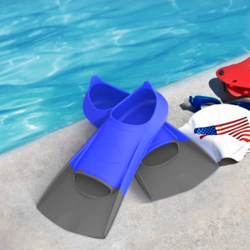 Image of Gintenco Swim Fins, Kids Swim Training Fins for Lap Swimming, Travel Size Flippers with Mesh Bag, Silicone Swimming Fins for Kids Teens Adults Women Men