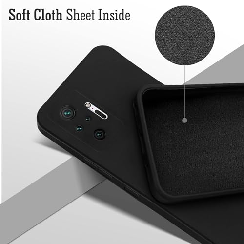 Image of Jkobi Back Cover Case for Xiaomi Mi Redmi Note 10 Pro | 10 Pro Max (Matte Finish with Inside Fiber Cloth |Black)