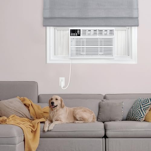 Image of Whirlpool 12,000 BTU Window-Mounted Air Conditioner with Remote Control | Remote Control, LCD Display, Auto-Restart, 24H Timer for Rooms up to 550 Sq.Ft.