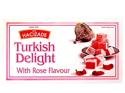 Hacizade Turkish Delight Candy con sabor a rosa 16 oz miniatura 1