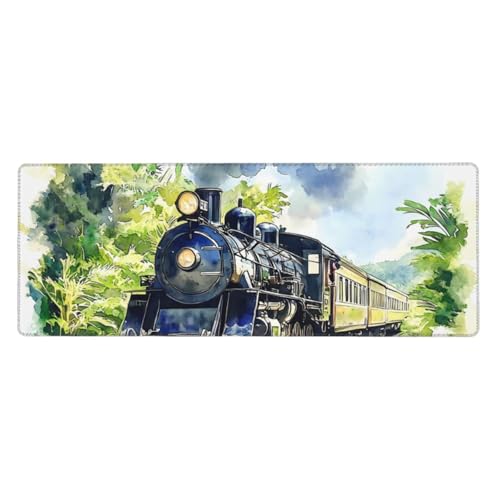 Tapis de souris vintage train à vapeur pour créer un espace de travail rétro et cosy