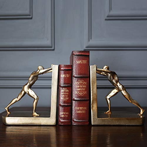 Home Decorative Man Bookshelf Bookends,Art Bookend, Book Ends,Bookend Supports, Book Stoppers, Set Of 2 #TOP1