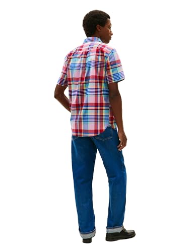 Image of Tommy Hilfiger Men's Short Sleeve Poplin Shirts in Regular Fit, Men's Button Down Shirts