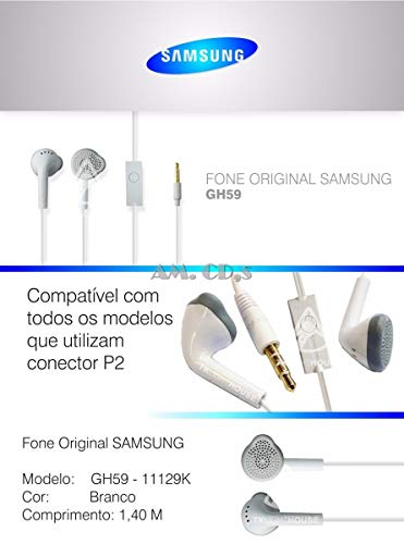 Fone de Ouvido EHS61ASFWE Branco 3,5 MM para Celular e Tablet Samsung Diversos Modelos
