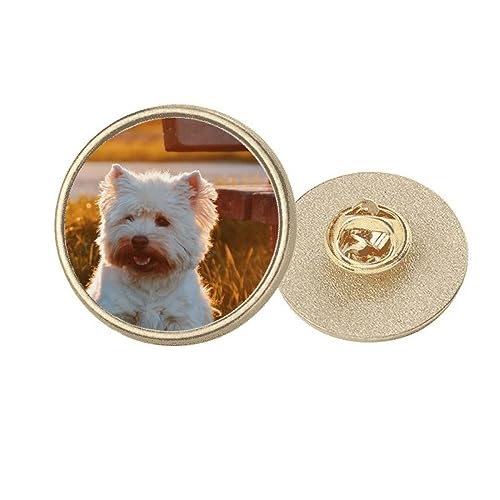 Broche ronde en métal doré et émail artistique : finition haute joaillerie taille M