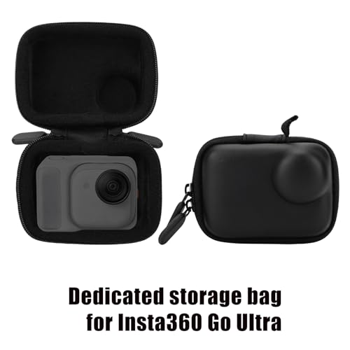 Mini bolsa para cámara con clip, cuero PU negro miniatura 3