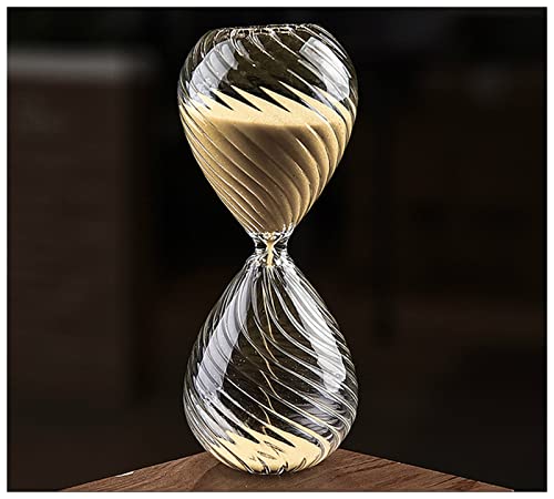 砂時計 面白いねじれたガラス砂時計15分タイムタイマーキッズ 砂時計 30分 (Color : Champagne, Size : 15 Minutes)