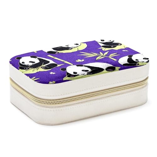 Boîte à bijoux violette panda grand format pour ranger vos bagues - 2