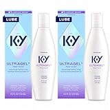 K-Y Ultragel Lube, Personal Lubricant, Water-Based Formula, Safe to Use with Silicone Toys, For Men, Women and Couples, 4.5 FL OZ (Pack of 2)