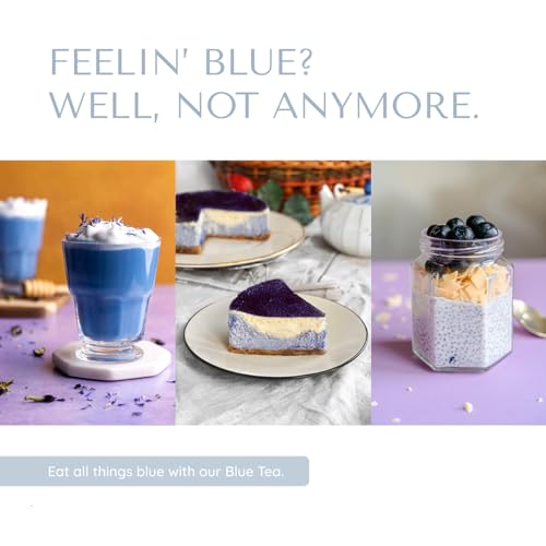 Image of Sukoon Bluepea Herbal Tea | 84 Eco-Friendly Pyramid Teabags | Aparajita Flower Tea | Shankha Pushpa Tea | Caffeine Free | Enhances Memory | Controls Sugar | (6 Boxes of 14 Each)