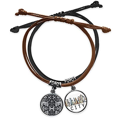 Bracelet corde style rococo blanc noir le cadeau idéal pour proche