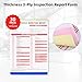 30-Pack Annual Vehicle Inspection Report Form, 3-Ply Carbonless Form and Hardboard, Includes 30-Pk 2-Ply FMCSA Vinyl Adhesive Label for Annual Inspections, DOT Compliant