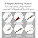 Tiandirenhe Electrical Fish Tape Fiberglass Fish Tape 100Ft/30m x 4mm with 6 Adapters Pull Wire Max.Tensile Strength 90KG Wire Pulling Tool (100Ft Fish Tape Kit)