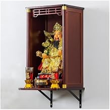 Mini Buddhist Altar Shrine Small Meditation Table, Bamboo Witch Wiccan Buddhist Shrine, Space-Saving Buddha Shrine Pet Ashes House Pooja Table, Home Temple Buddha Statue Stand