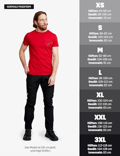 RevolutionRace Outdoor Basic Pants für Herren, Wanderhose für viele Outdoor-Aktivitäten, Black, L