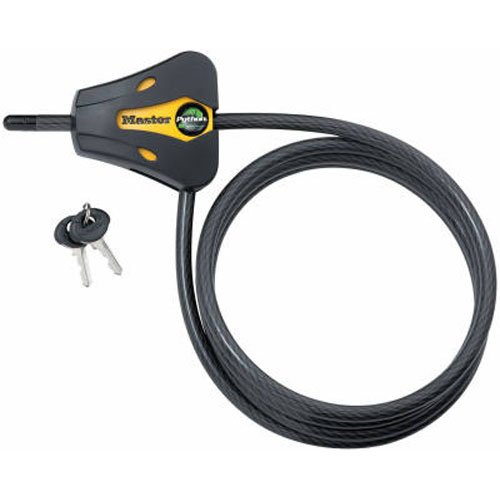 Master Lock Cable Lock, Python Adjustable Keyed Cable Lock, 6 ft. Long, Yellow