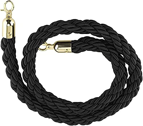Corde en ber noire torsadée avec crochets inox et filet de sécurité