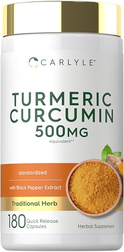 Carlyle Turmeric Curcumin Supplement | 180 Capsules