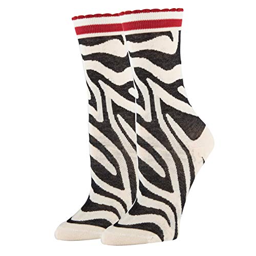 Women's Casual Dress Socks, Funny Crazy Silly Socks Stylist Office Crew Cotton Socks (Feral Vibes)
