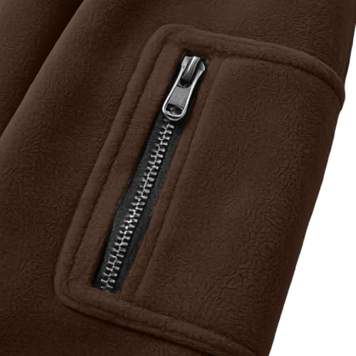 Mens Fleece Jacket Zip Up Sweatshirt Outdoor Winter Coats With Pockets | Fleece Jacket Men,Outdoor,Tactical Jacket,Long Sleeve,Zip Up,Plus Size,Lightweight,Casual,Multi Pocket Travel Jacket - image 4