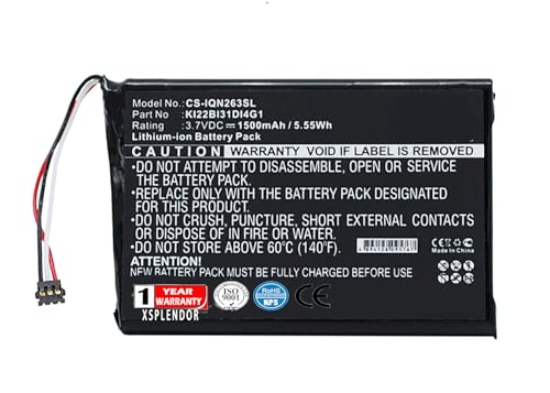 XSPLENDOR XPS Replacement Battery Compatible with 010-01188-02 2689LMT 2689LMT 6-inch Nuvi 2639LMT Nuvi 2639LMT 6-inch Nuvi 2689LMT PN KI22BI31DI4G1
