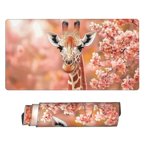 Mauspad Giraffe Mouse Pad, Desk Mat 600x300 mm Groß Mousepad, Gaming Mauspad with Anti-Slip Rubber Base, Waterproof&Durable Mousemat Extended XXL Mouse Pad for Office Desk Dekoration, Gifts z-1277