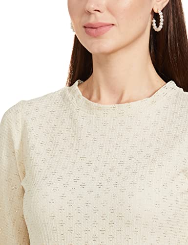 Image of Max Women Printed Round Neck Sweater Regular Fit Top