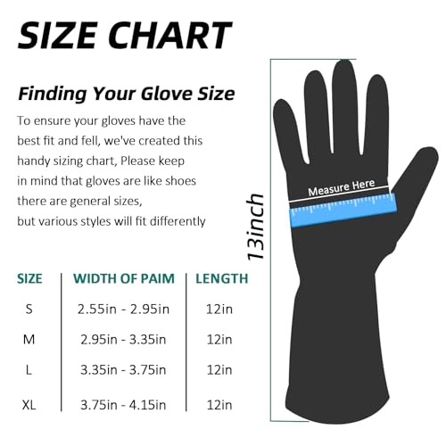 Image of GAYISIC Nitrile Cleaning Gloves Dishwashing Reusable Kitchen Dish Household Gloves Latex Free Resistant Chemical Acid Oil Heavy Duty Waterproof Gloves