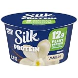 Silk Protein Vanilla Soy Milk Yogurt, Plant-Based Yogurt Cups With 12G Protein, 4G Fiber, High Protein Snacks, 5.3 Oz Cup