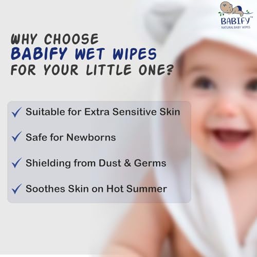 Image of Babify Premium Baby Wipes with Flip-Top Lid | Aloe Vera & Paraben-Free | Pack of 30 (2160 Wipes, 72 Wipes per Pack)