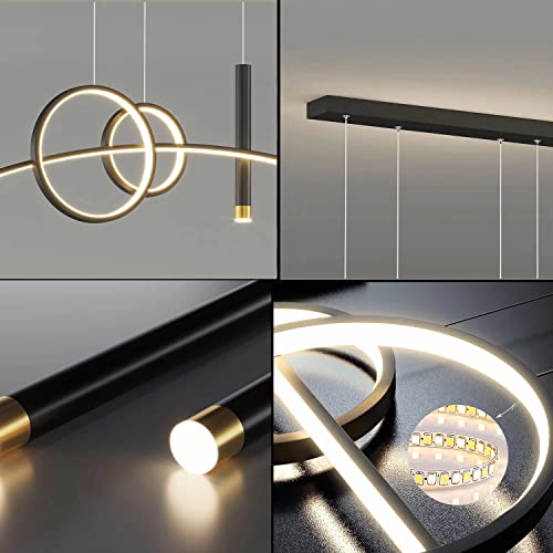 Lampe à suspension à intensité variable avec télécommande pour salon