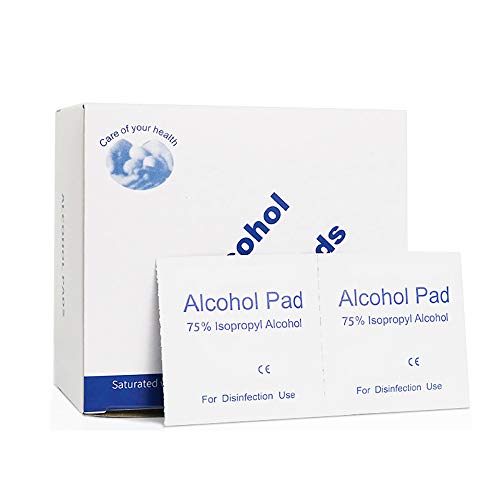 St.Yent Disposable 75% Alcohol Cotton Tablet, Outdoor Travel Wipes Big Size 6cm*6cm 100
