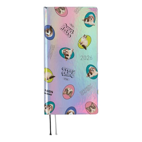 Amazon.co.jp: ほぼ日手帳 2026 weeks Candy Stripper/DOG&CAT RANDOM