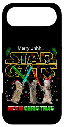 Cool New Year Christmas Cats Meow Fighting Illustration Fun �X�}�z�P�[�X iPhone Air �p