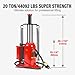 Big RED AQD20TR Air Hydraulic Bottle Jack: Heavy Duty Professional Lift with Dual-Power Operation, 10.24