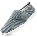 GUCTQY House Shoes For Women Fuzzy Warm Slip On Orthopedic Wide Zero Drop Comfortable Lightweight Adjustable Gifts Non Slip Indoor And Outdoor Washable Pregnant Shoes Womens Light Gray Size 8.5