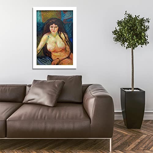 Affiche Edvard Munch Weiblicher Halbakt extra large format mat pour décoration murale