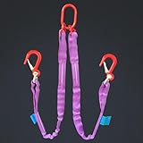2 Tonnen Hebeschlinge, strapazierfähiges Polyester, Rundschlinge mit Haken und Drehöse, sicheres Abschleppen und Ladung, Takelagegurt