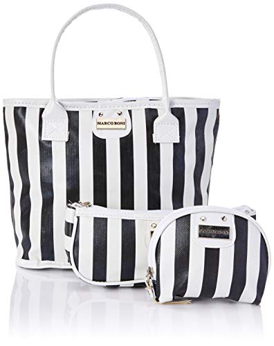 Kit 3 N&eacute;cessaires Black & White, 6068, Marco Boni, Preto e Branco, 3 Itens