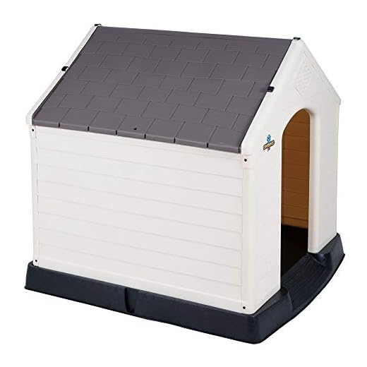 Confidence Pet XL Waterproof Plastic Dog Kennel Outdoor House (XL, Brown)