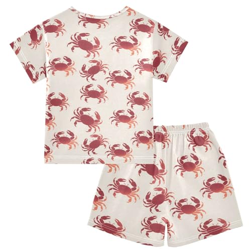 ALAZA Crab Funny Lovely Stylish Pajamas Short Sleeve 2 Piece Sleepwear Top and Bottom Pajama Set Unisex2