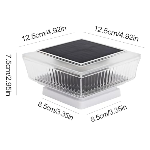 Image of XERGY Solar Powered Modern Design Outdoor Pillar Light | | 1200mAh Battery | Warm White Lighting | Auto ON /Off Dusk to Dawn | Waterproof for Garden, Gate, Balcony, Pathway & Fence Decor (Transparent)