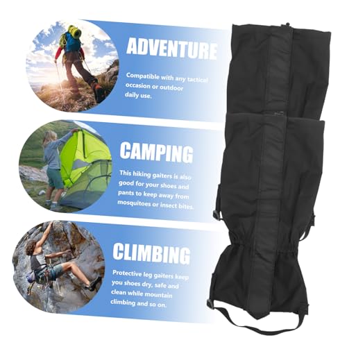 BCOATH 1 Par Gaiters para pernas polainas de tornozelo ao ar livre capa de bota de caminhada botas p