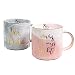 Vilight Mrs Always Right Couples Mugs Funny Wedding Engagement and Bridal Shower Gifts - Ceramic Marble Coffee Cups Set of 2 11.5 oz
