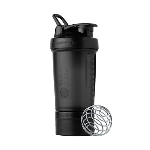 BlenderBottle ProStak PRO, Shaker-Flasche mit Tablettenorganizer und Aufbewahrung, 650 ml, Black & ProStak Expansion Pak…