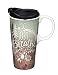 Breathe 17 OZ Ceramic Travel Cup - 4 x 5 x 7 Inches
